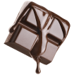Butter Braid Pastry Chocolate flavor icon - a square of chocolate with chocolate syrup dripping down it.